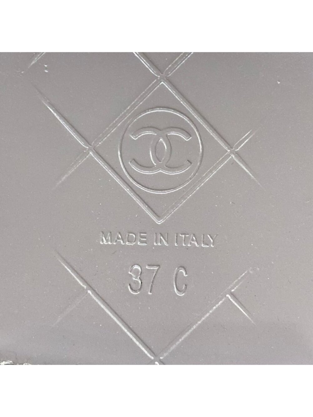 Chanel Loafers 37 C Gray Silver Turnlock Lambskin - Picture 10 of 14